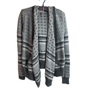 Abercrombie Fitch Sweater Womens Small Open Front Cardigan Hooded Pockets